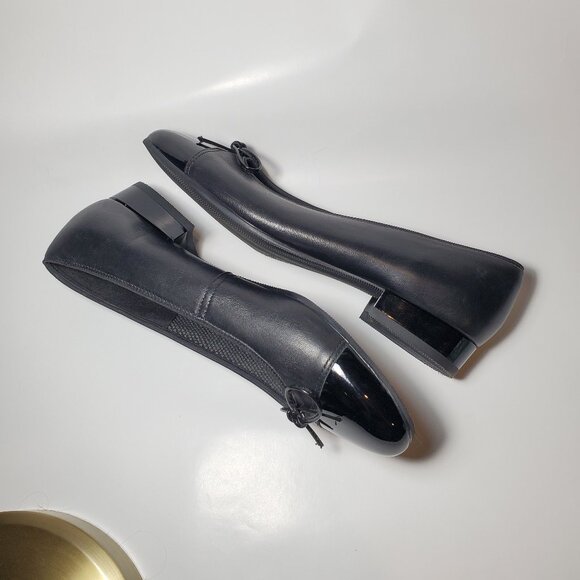 LIKE-NEW U.S. Size 8 Ara Women’s Bel Toe Cap Pump Black Shoes Heel - Picture 4 of 8